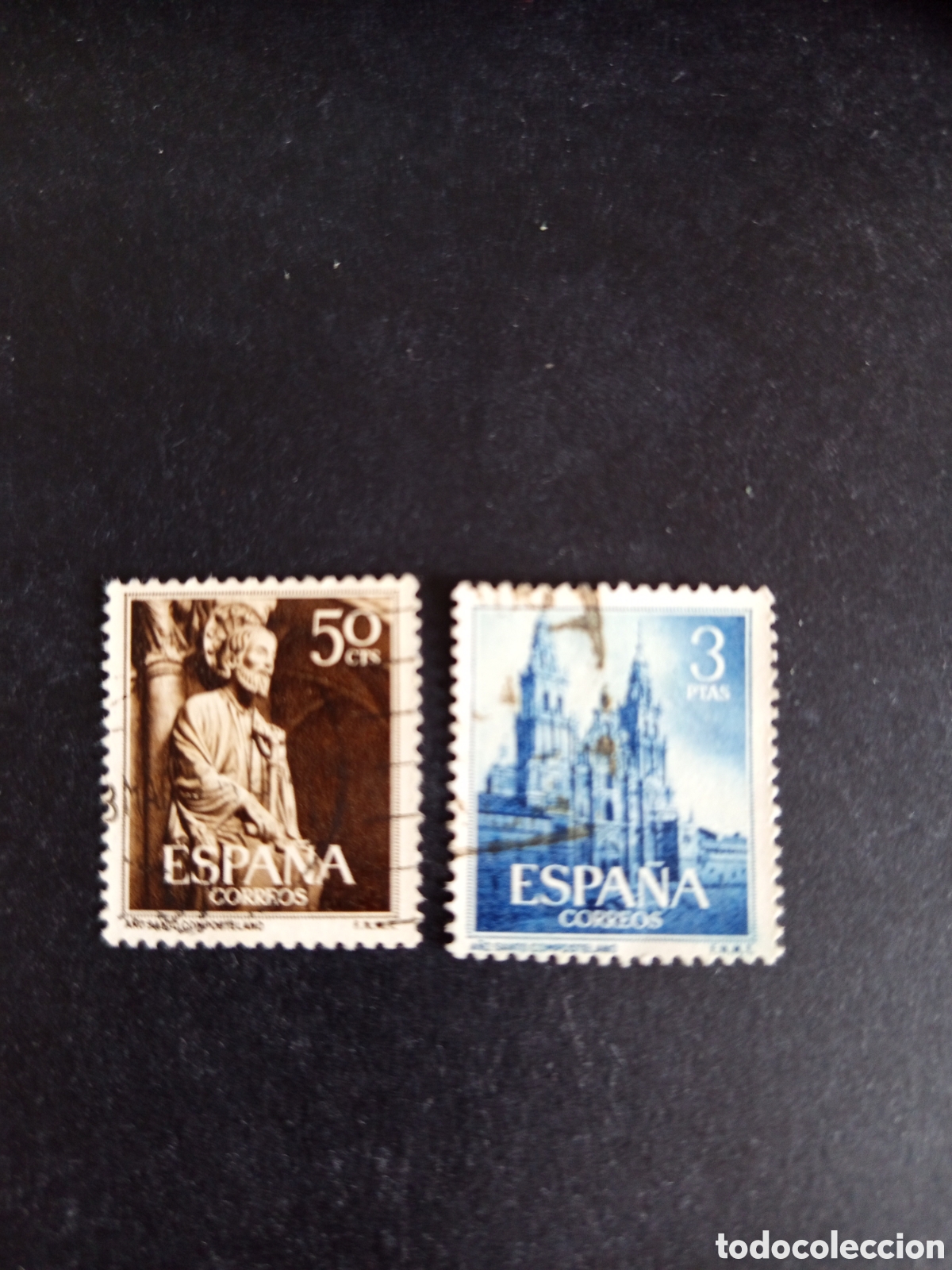 Sellos: Espa&ntilde;a, 1954. A&ntilde;o Santo Compostelano. Edifil 1130/1. Serie completa. Ver fotos. Pedido m&iacute;nimo 3 &euro;