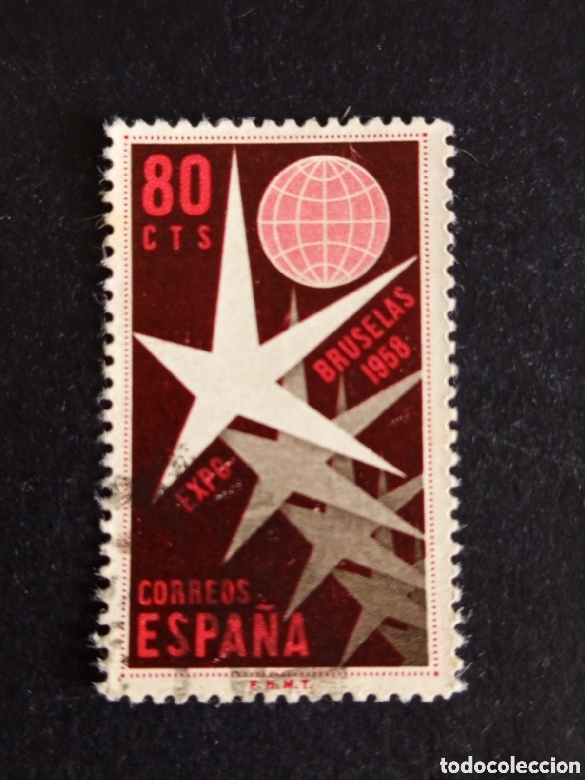 Sellos: Espa&ntilde;a, 1958. Exposici&oacute;n de Bruselas. Edifil 1220/1. Serie completa. Pedido m&iacute;nimo 3 &euro;. Ver fotos