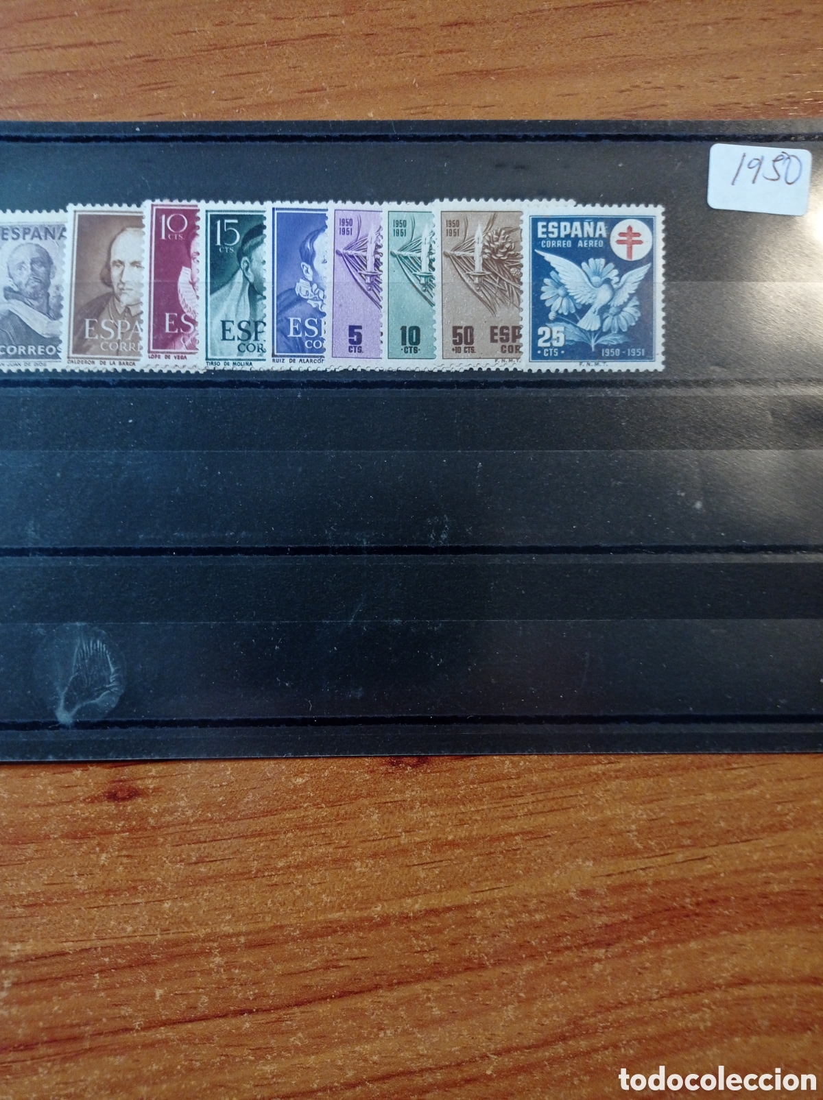 Sellos: Espa&ntilde;a segundo centenario a&ntilde;o completo 1950 ** 8 valores