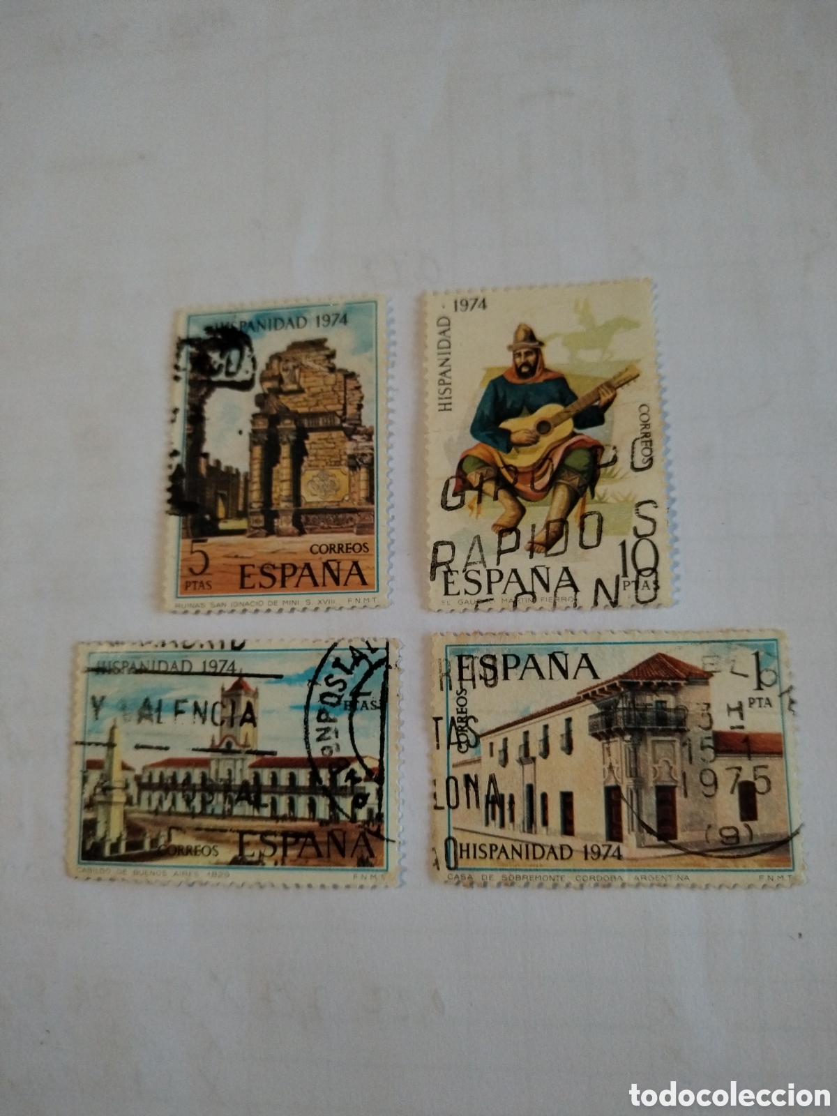 Sellos: Serie completa Sellos Hispanidad 1974 Argentina - Espa&ntilde;a