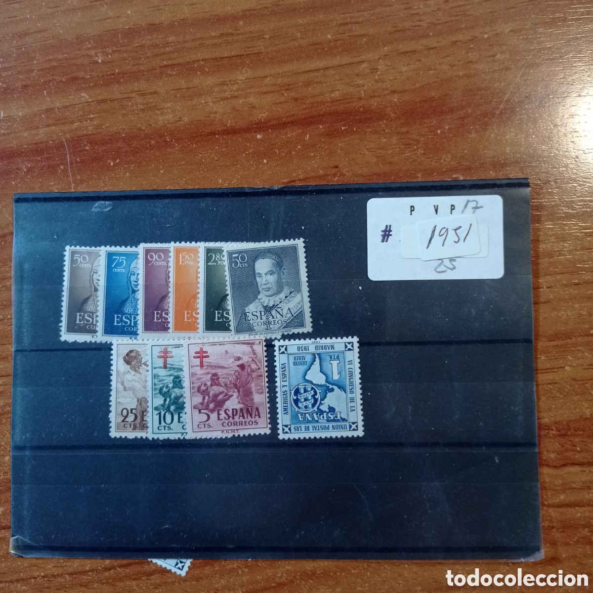 Sellos: Espa&ntilde;a segundo centenario 1951 ** completo 10 valores