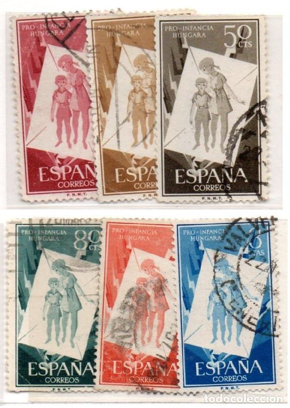 Sellos: SERIE SELLOS ESPA&Ntilde;A A&Ntilde;O 1956 INFANCIA USADOS EDIFIL N&ordm; 1200-05 SERIE COMPLETA