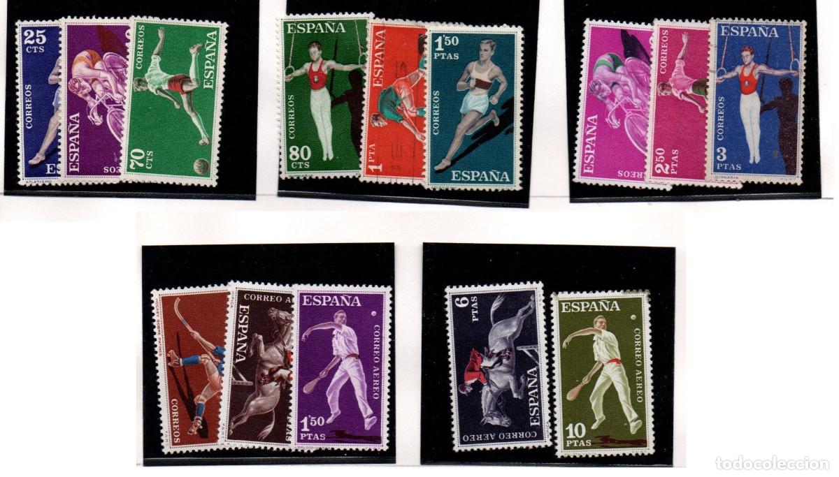 Sellos: SERIE SELLOS ESPA&Ntilde;A A&Ntilde;O 1960 DEPORTES USADOS EDIFIL N&ordm; 1306-19 COMPLETA