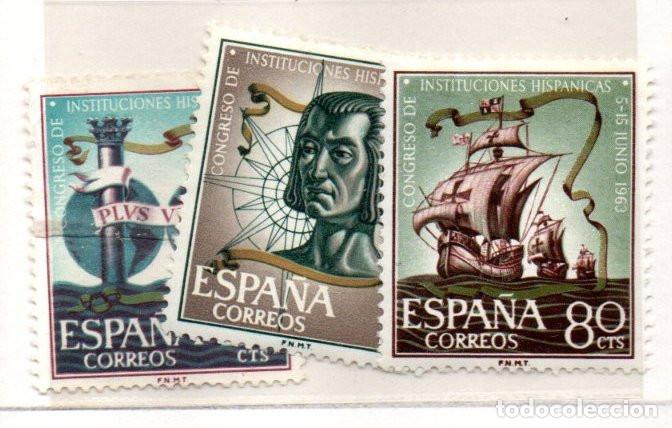 Sellos: SERIE SELLOS ESPA&Ntilde;A A&Ntilde;O 1963 HISPANICAS USADOS EDIFIL N&ordm; 1513-15