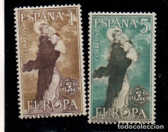 Sellos: SERIE SELLOS ESPA&Ntilde;A A&Ntilde;O 1963 EUROPA USADOS EDIFIL N&ordm; 1519-20 COMPLETA
