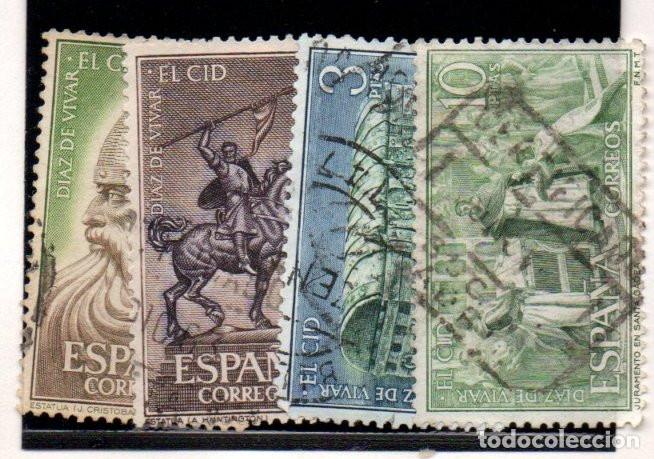 Sellos: SERIE SELLOS ESPA&Ntilde;A A&Ntilde;O 1962 EL CID USADO EDIFIL N&ordm; 1444-47