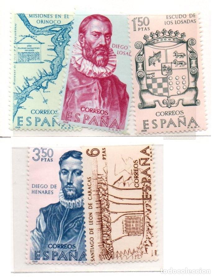 Sellos: SERIE SELLOS ESPA&Ntilde;A A&Ntilde;O 1968 FORJADORES USADOS EDIFIL N&ordm; 1889-93
