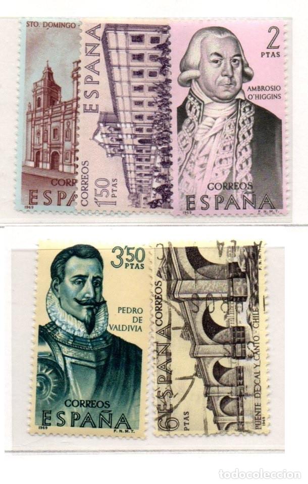 Sellos: SERIE SELLOS ESPA&Ntilde;A A&Ntilde;O 1969 FORJADORES USADOS EDIFIL N&ordm; 1939-43