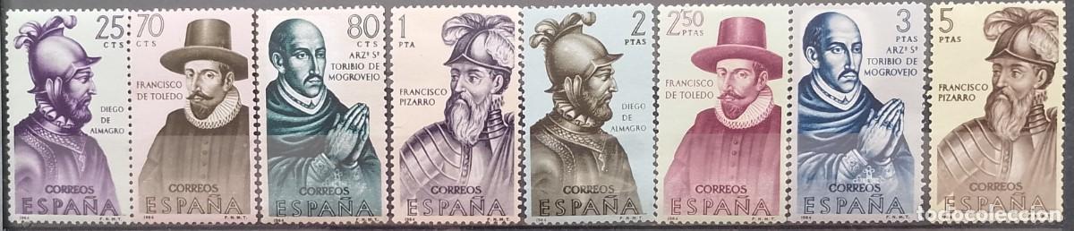 Sellos: LOTE DE 10 SELLOS CONQUISTADORES 1964 COMPLETO NUEVOS