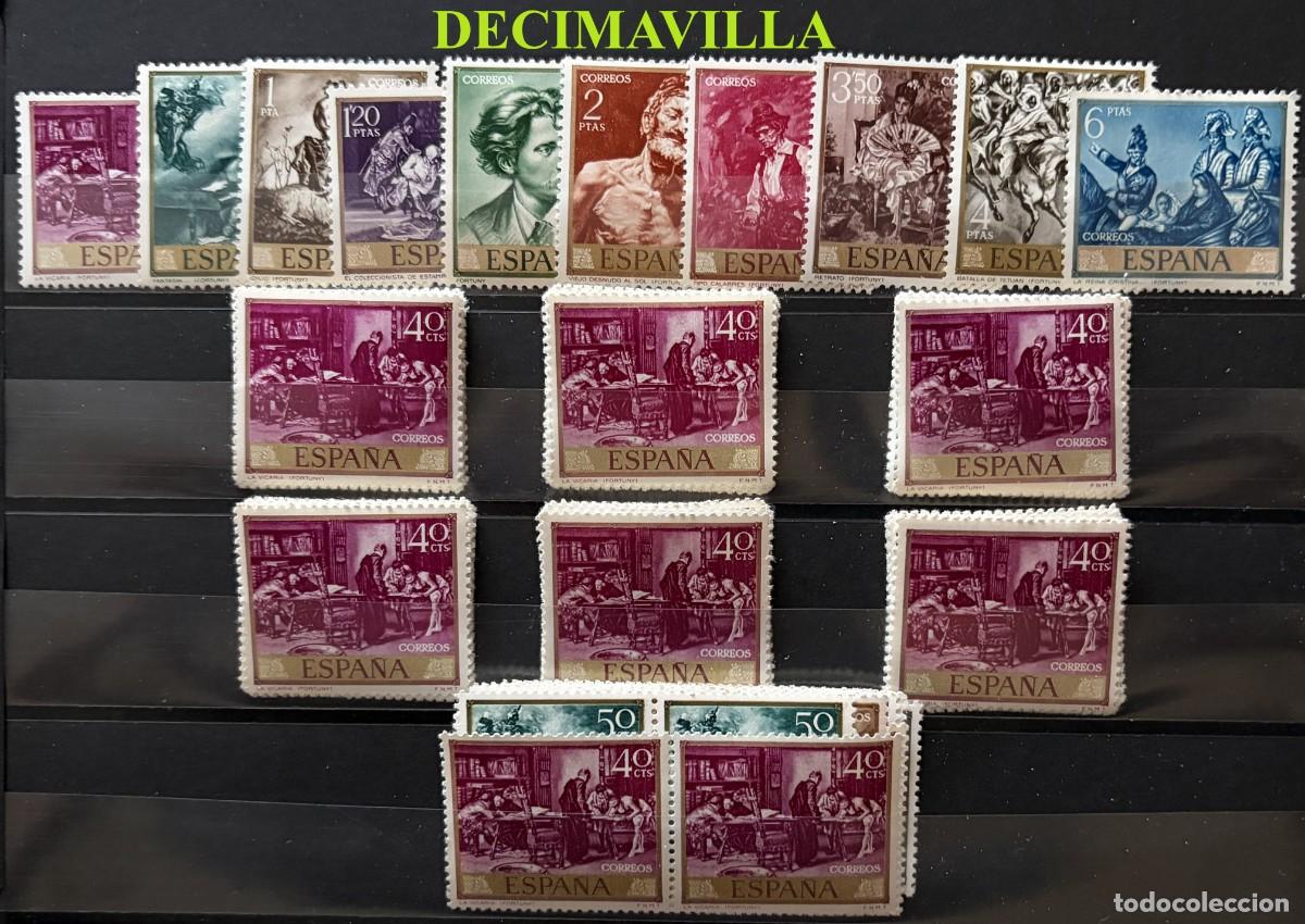 Sellos: ESP259, ESPA&Ntilde;A, SPAIN, A&Ntilde;O 1968, EDIFIL 1854/63, MARIANO FORTUNY MARSAL, 9 SERIES