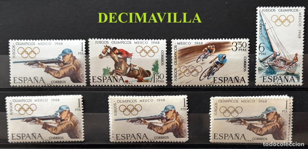 Sellos: ESP260, ESPA&Ntilde;A, SPAIN, A&Ntilde;O 1968, EDIFIL 1885/88, JUEGOS OLIMPICO MEXICO, 4 SERIES