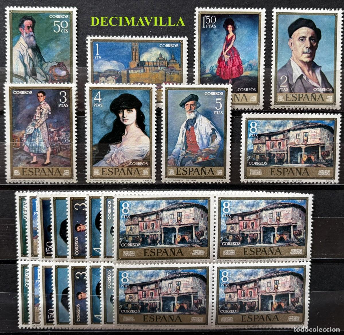 Sellos: ESP265, ESPA&Ntilde;A, SPAIN, A&Ntilde;O 1971, EDIFIL 2019/26, IGNACIO DE ZULOAGA, 5 SERIES