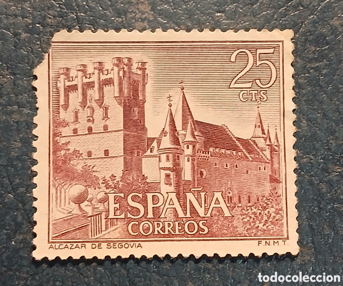 Sellos: 1 sello 1966 Espa&ntilde;a. Alcazar de Segovia