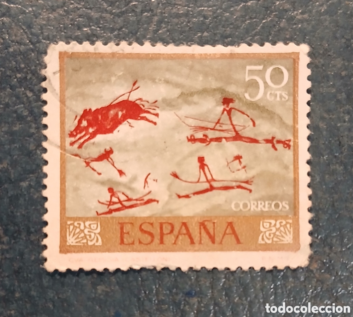 Sellos: 1 sello Espa&ntilde;a 1967 Dia del sello. Cueja Remigia (Castell&oacute;n)