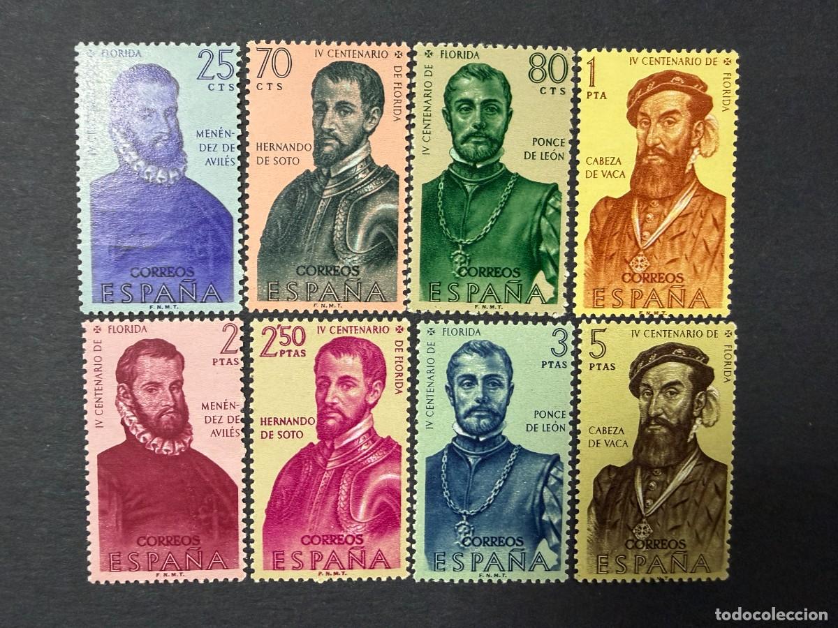 Sellos: ESPA&Ntilde;A, 1960. EDIFIL 1298/1305. FORJADORES DE AMERICA. SERIE COMPLETA. NUEVOS. SIN FIJASELLOS