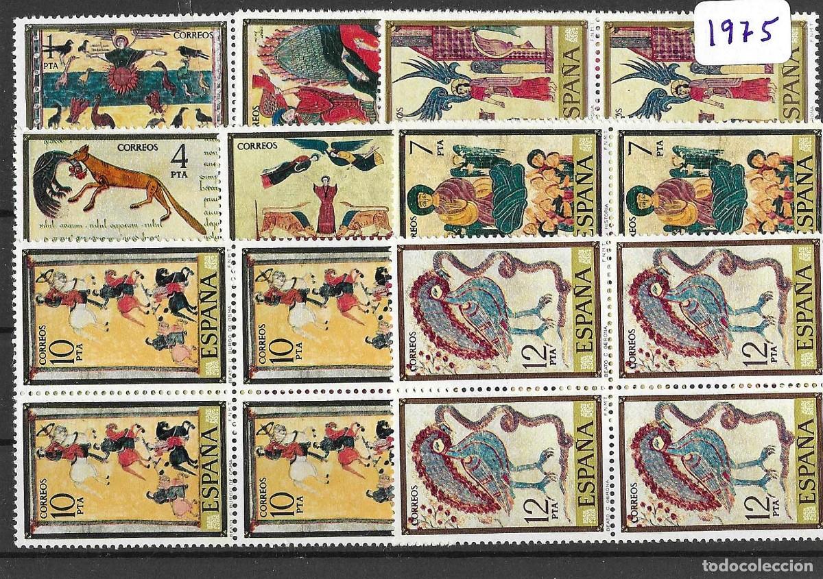 Sellos: Sellos de Espa&ntilde;a A&ntilde;o 1975 C&oacute;dices Sellos nuevos** en bloque de 4 N&ordm; Edifil 2284/91
