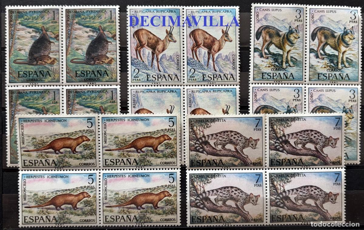 Sellos: ESP274, ESPA&Ntilde;A, SPAIN, A&Ntilde;O 1972, EDIFIL 2102/06, FAUNA, 4 SERIES