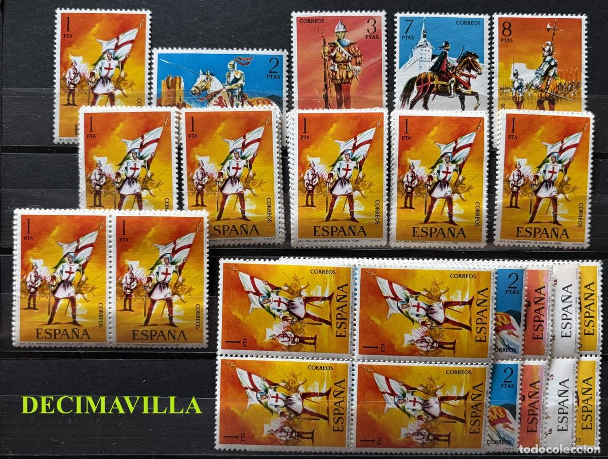 Sellos: ESP278, ESPA&Ntilde;A, SPAIN, A&Ntilde;O 1973, EDIFIL 2139/43, UNIFORMES MILITARES, 12 SERIES