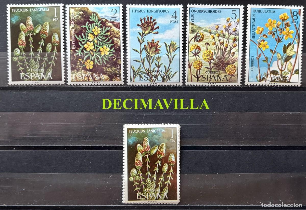 Sellos: ESP282, ESPA&Ntilde;A, SPAIN, A&Ntilde;O 1974, EDIFIL 2220/24, FLORA, 2 SERIES