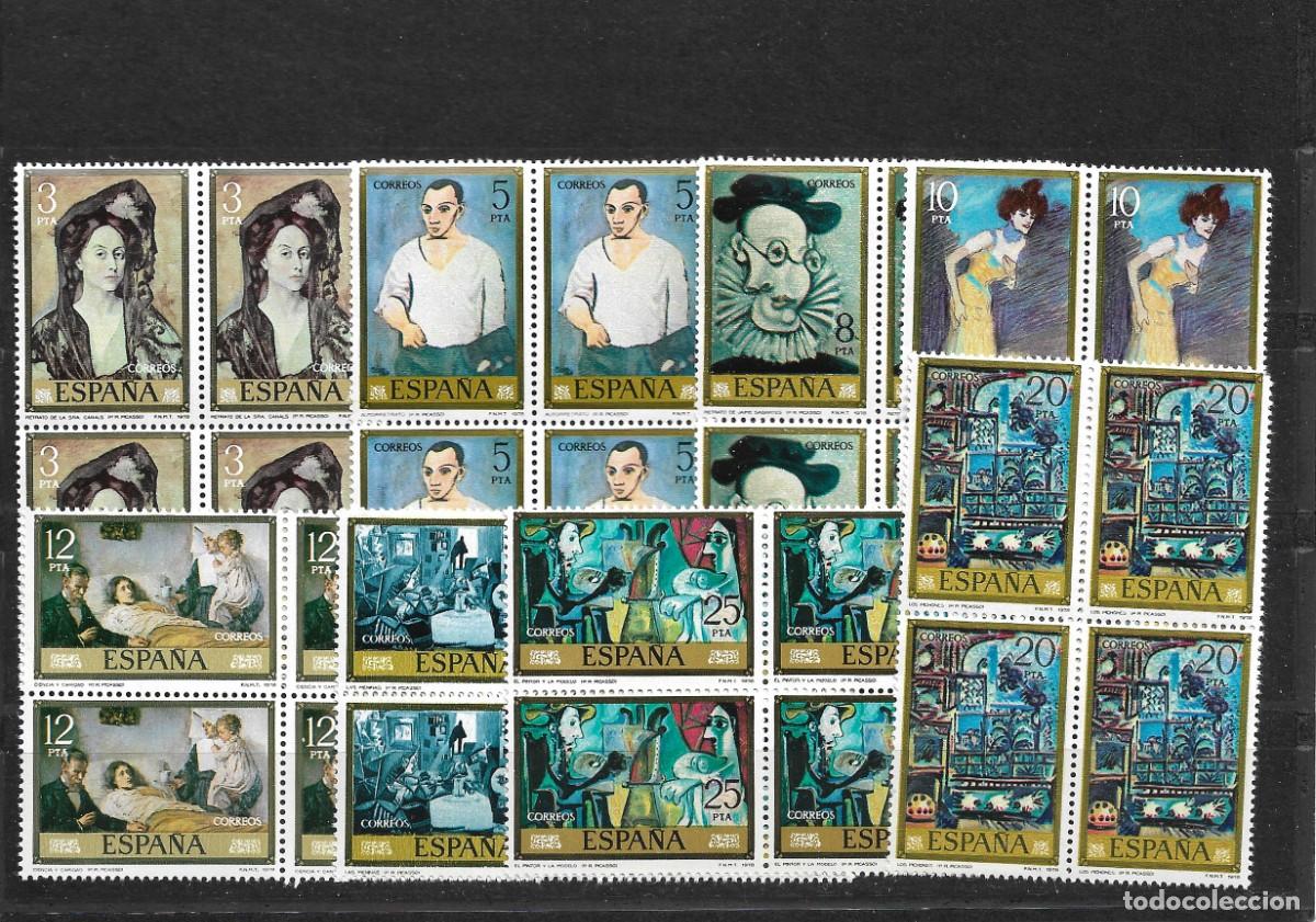 Sellos: Sellos de Espa&ntilde;a A&ntilde;o 1978 Pintor Picasso Sellos nuevos** en bloque de 4 N&ordm; Edifil 2481/88