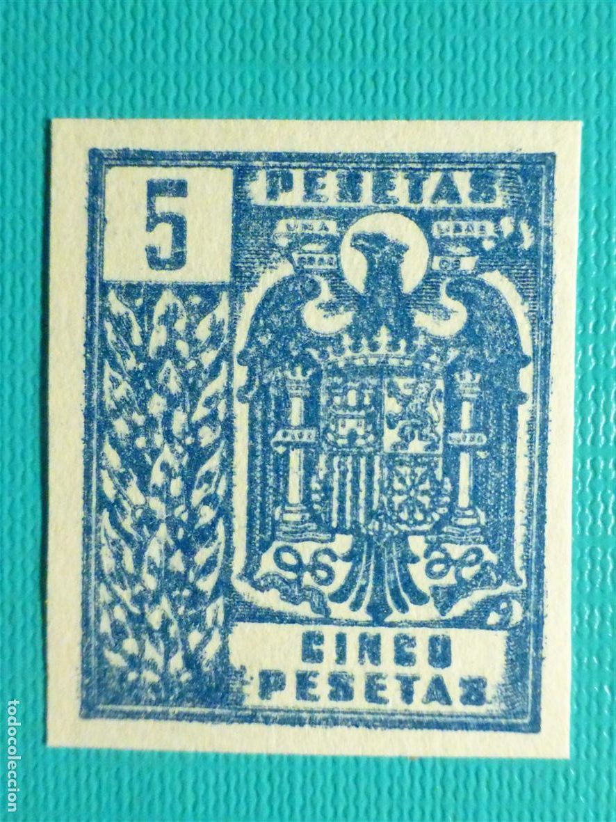 Stamps: TIMBRE, Poliza, Fiscal 5 PTA - Cinco Pesetas - 60&acute;s - Operaciones contado - Azul