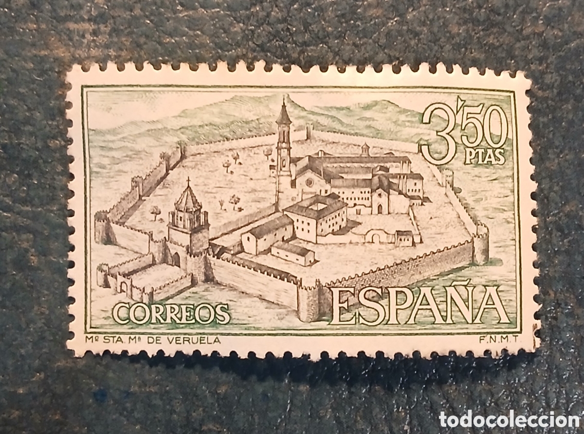 Sellos: 1 sello Espa&ntilde;a 1967 Monasterio de Santa Maria de Veruela