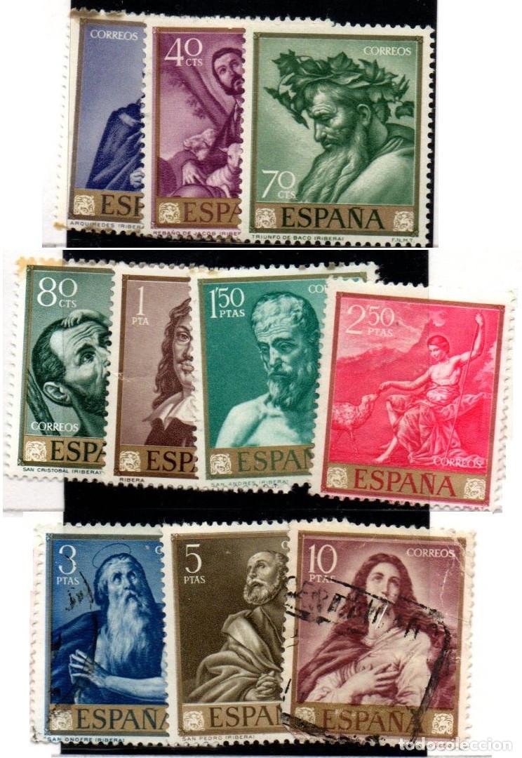 Sellos: SERIE SELLOS ESPA&Ntilde;A A&Ntilde;O 1963 RIBERA USADOS EDIFIL 1498-07 COMPLETA