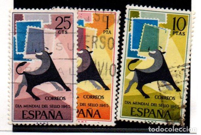 Sellos: SERIE SELLOS ESPA&Ntilde;A A&Ntilde;O 1965 DIA DEL SELLO USADOS EDIFIL N&ordm; 1667-69