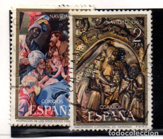 Sellos: SERIE SELLOS ESPA&Ntilde;A A&Ntilde;O 1969 NAVIDAD USADOS EDIFIL N&ordm; 1944-45 COMPLETA