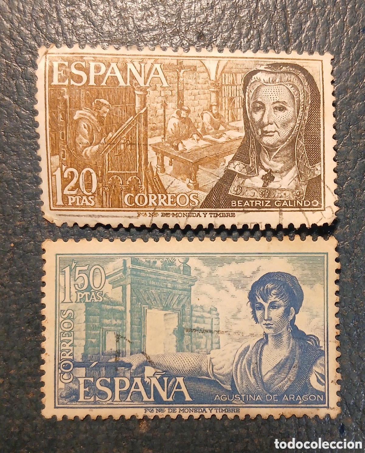 Sellos: 2 sellos Espa&ntilde;a 1968. Personajes espa&ntilde;oles.