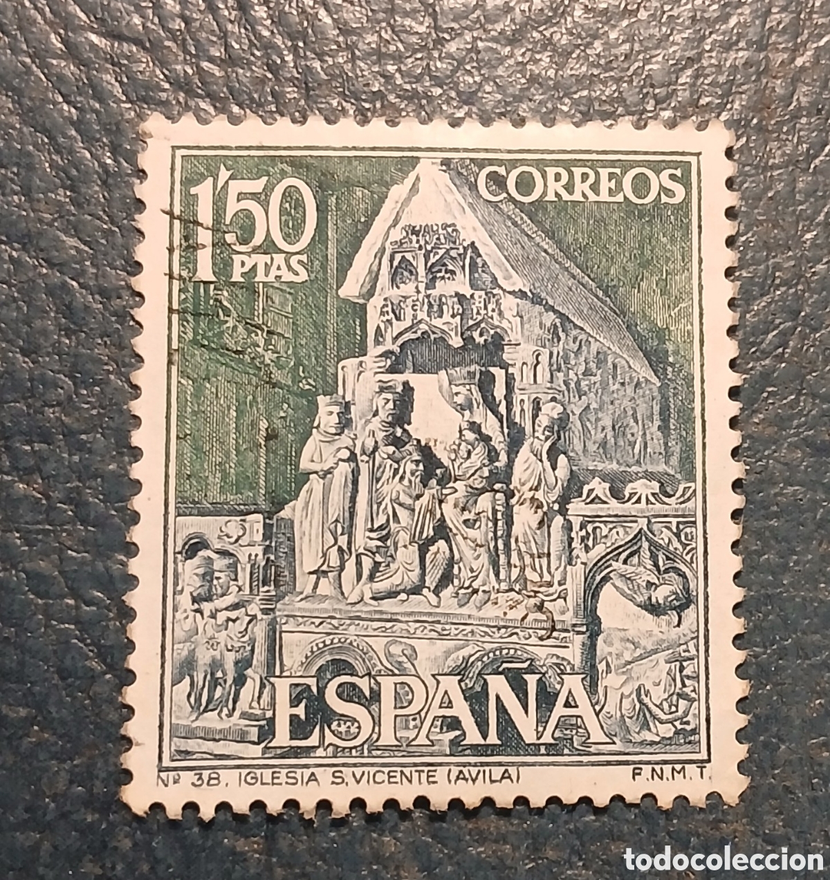 Sellos: 1 sello Espa&ntilde;a 1968. Serie tur&iacute;stica. Iglesia San Vicente (&Aacute;vila)