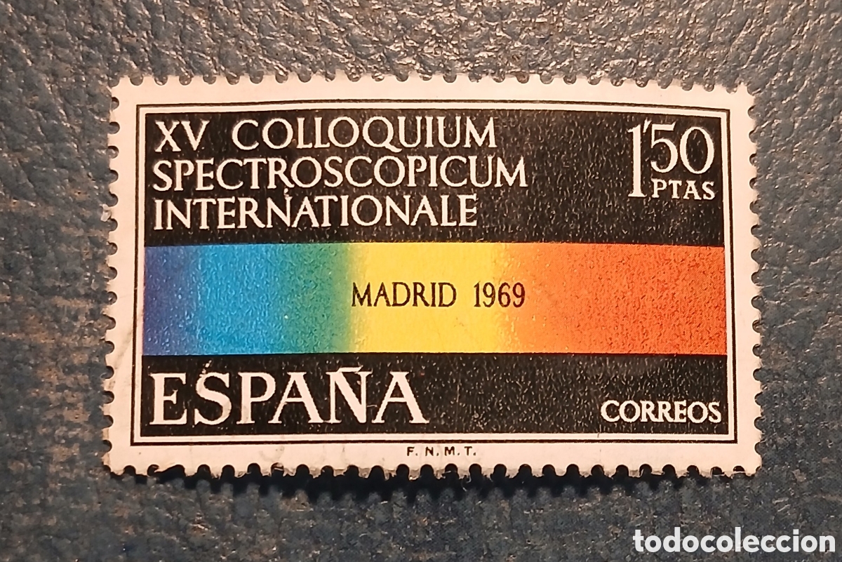 Sellos: 1 sello Espa&ntilde;a 1969 XV Colloquium Spectroscopicum Internationale