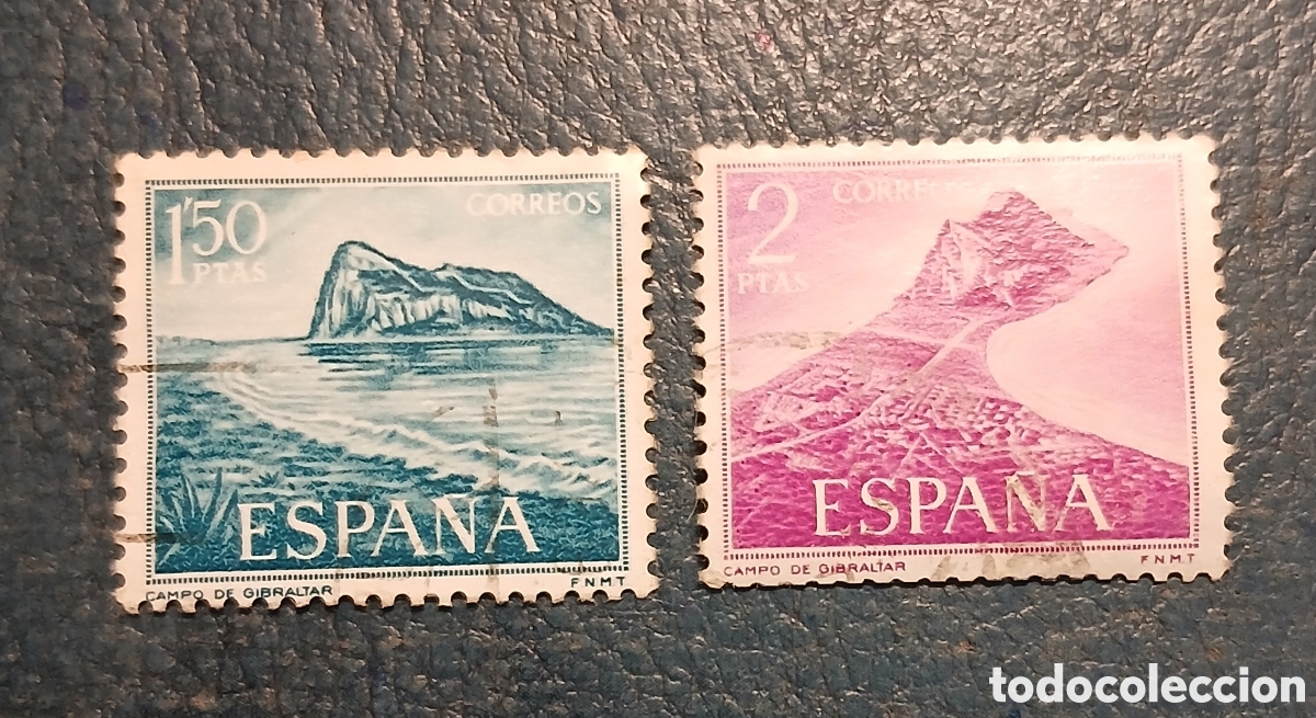 Sellos: 2 sellos Espa&ntilde;a 1969 Pro trabajadores de Gibraltar