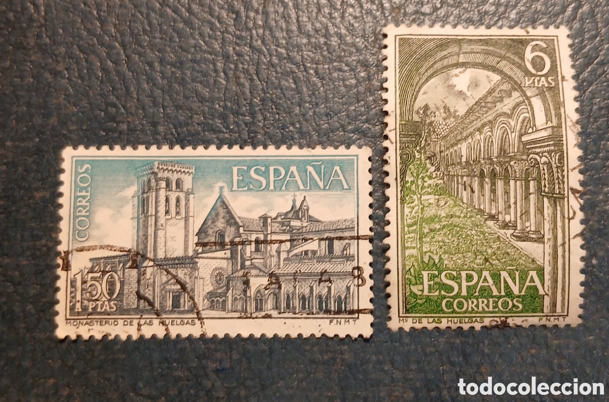 Sellos: 2 sellos Espa&ntilde;a 1969 Monasterio de las Huelgas