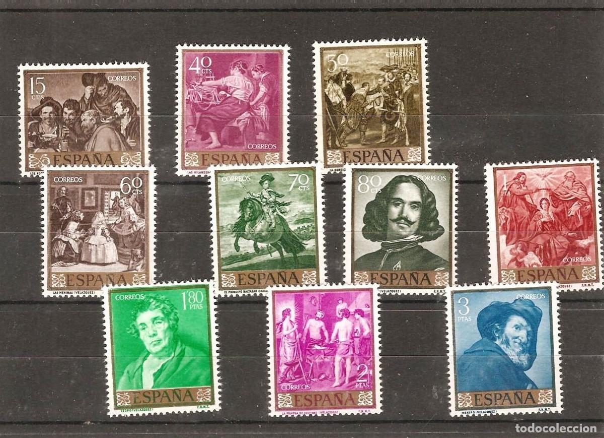 Stamps: Sellos de Espa&ntilde;a A&ntilde;o 1959 Pintor Vel&aacute;zquez Sellos nuevos** N&ordm; Edifil 1238/47