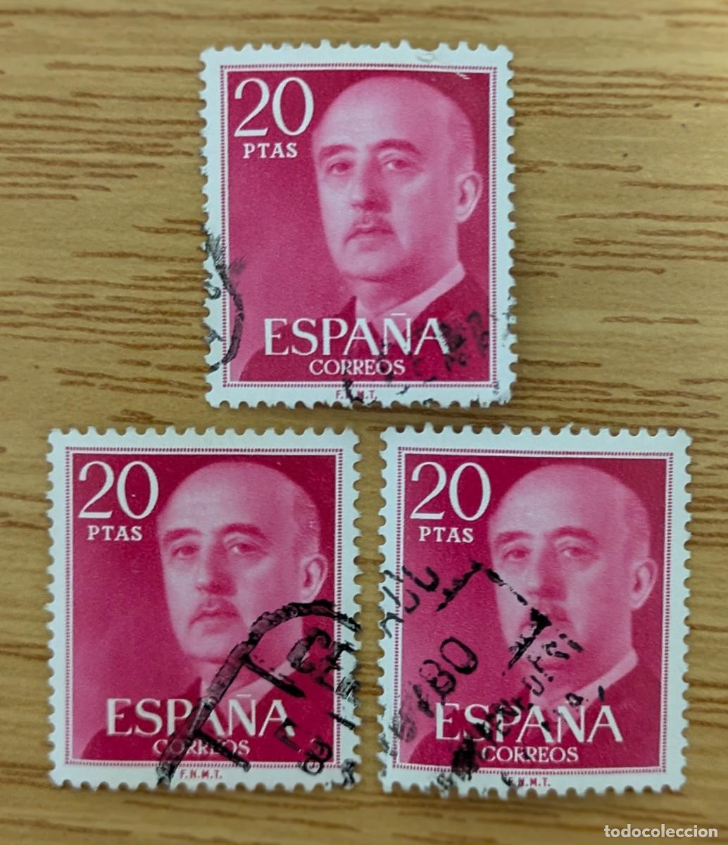 Sellos: Sellos General Franco usados 20 pesetas