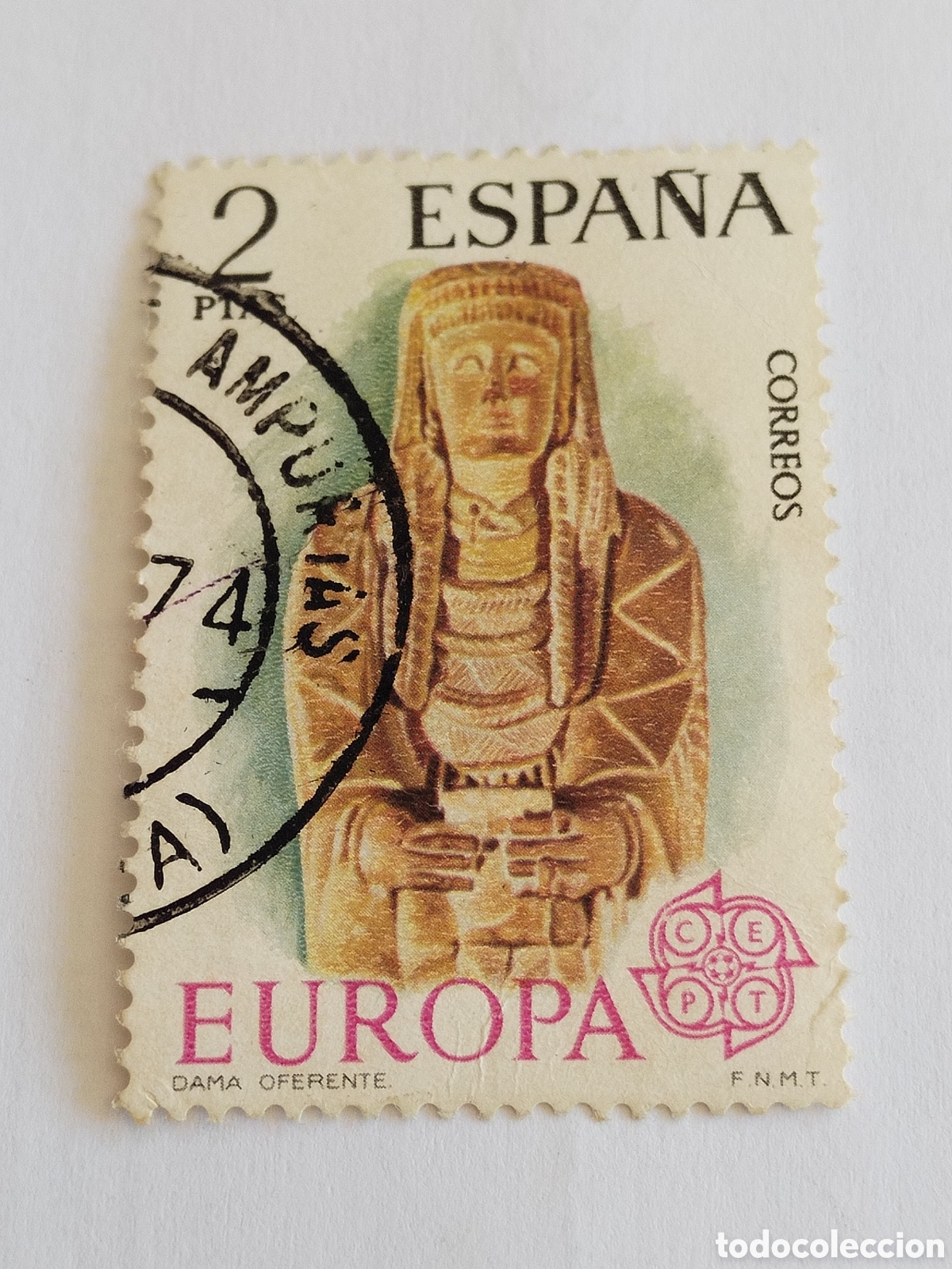 Sellos: Sello Espa&ntilde;a Dama Oferente Europa 2 Ptas 1974 Edifil 2177