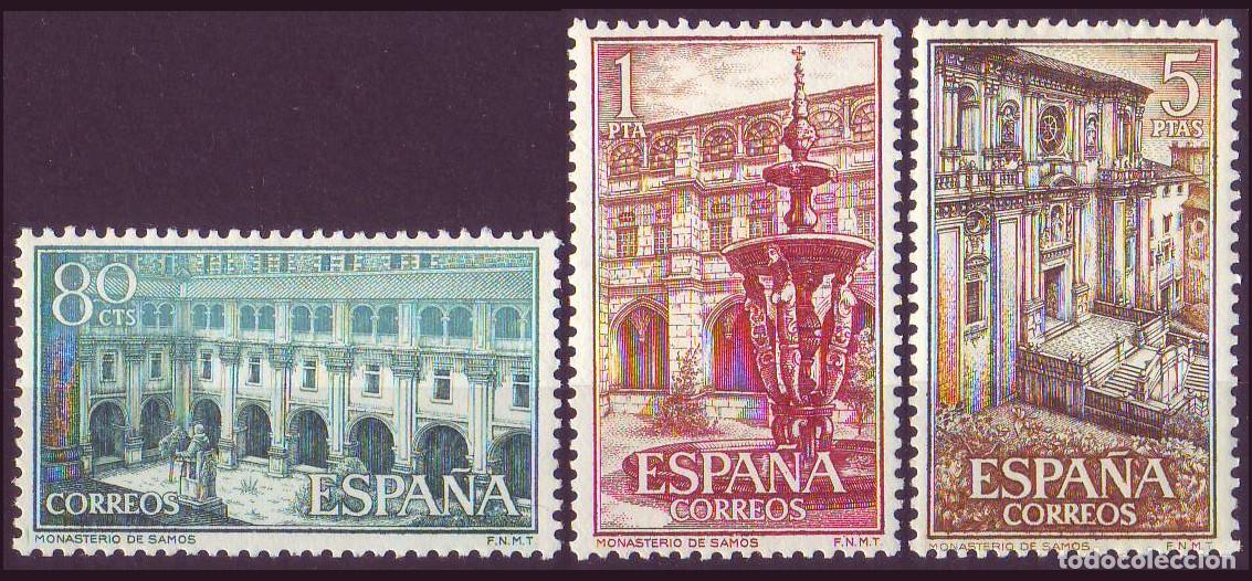 Sellos: 3v Espa&ntilde;a, 1960 | Monasterio de Samos | Edifil: 1322/4 - Yv: 999/1001 - Mi: 1217/19 MNH **