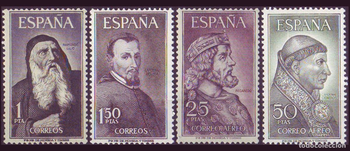 Sellos: 4v Espa&ntilde;a, 1963 | Personajes Espa&ntilde;oles | Edifil: 1536/9 - Yv: 1206/7 + A294/5 - Mi: 1430/3 MNH **