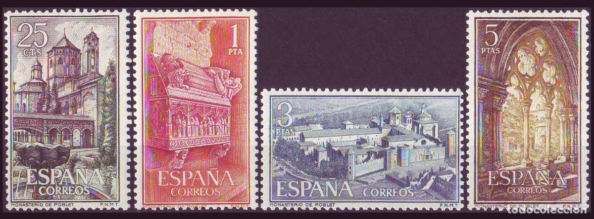 Sellos: 4v Espa&ntilde;a, 1963 | Monasterio de Poblet | Edifil: 1494/7 - Yv: 1157/60 - Mi: 1379/82 MNH **