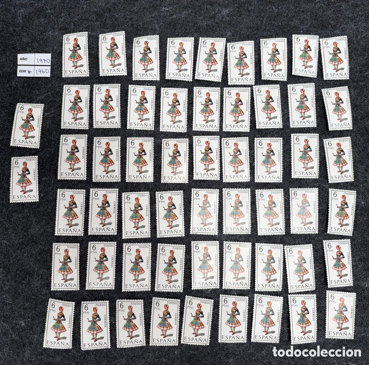 Sellos: Espa&ntilde;a 1970 Lote 56 Sellos NUEVOS Toledo Edifil 1960