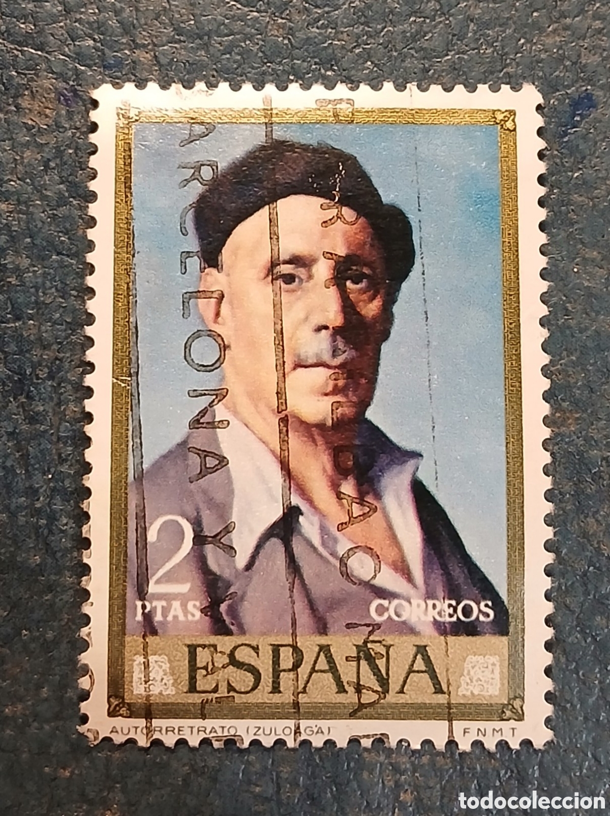 Sellos: 1 sello Espa&ntilde;a 1971 D&iacute;a del Sello. Pintor Zuloaga