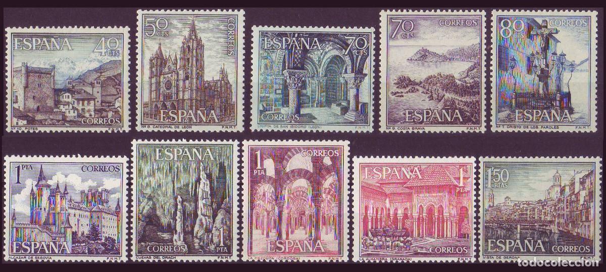 Sellos: 10v Espa&ntilde;a, 1964 | Paisajes y Monumentos (Serie Tur&iacute;stica) | Edifil: 1541/50 MNH **