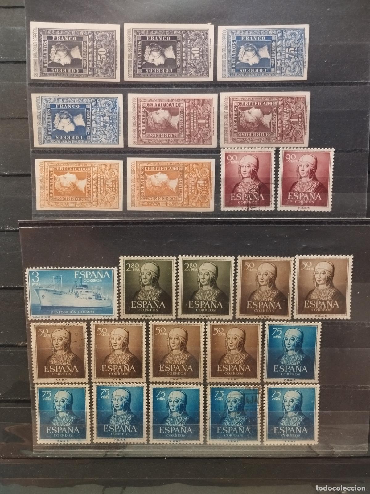 Selos: JT - ESPA&Ntilde;A. CONJUNTO DE 67 SELLOS NUEVOS A&Ntilde;OS 1950 A 1961. COMO USADOS. LEER DESCRIPCION COMPLETA