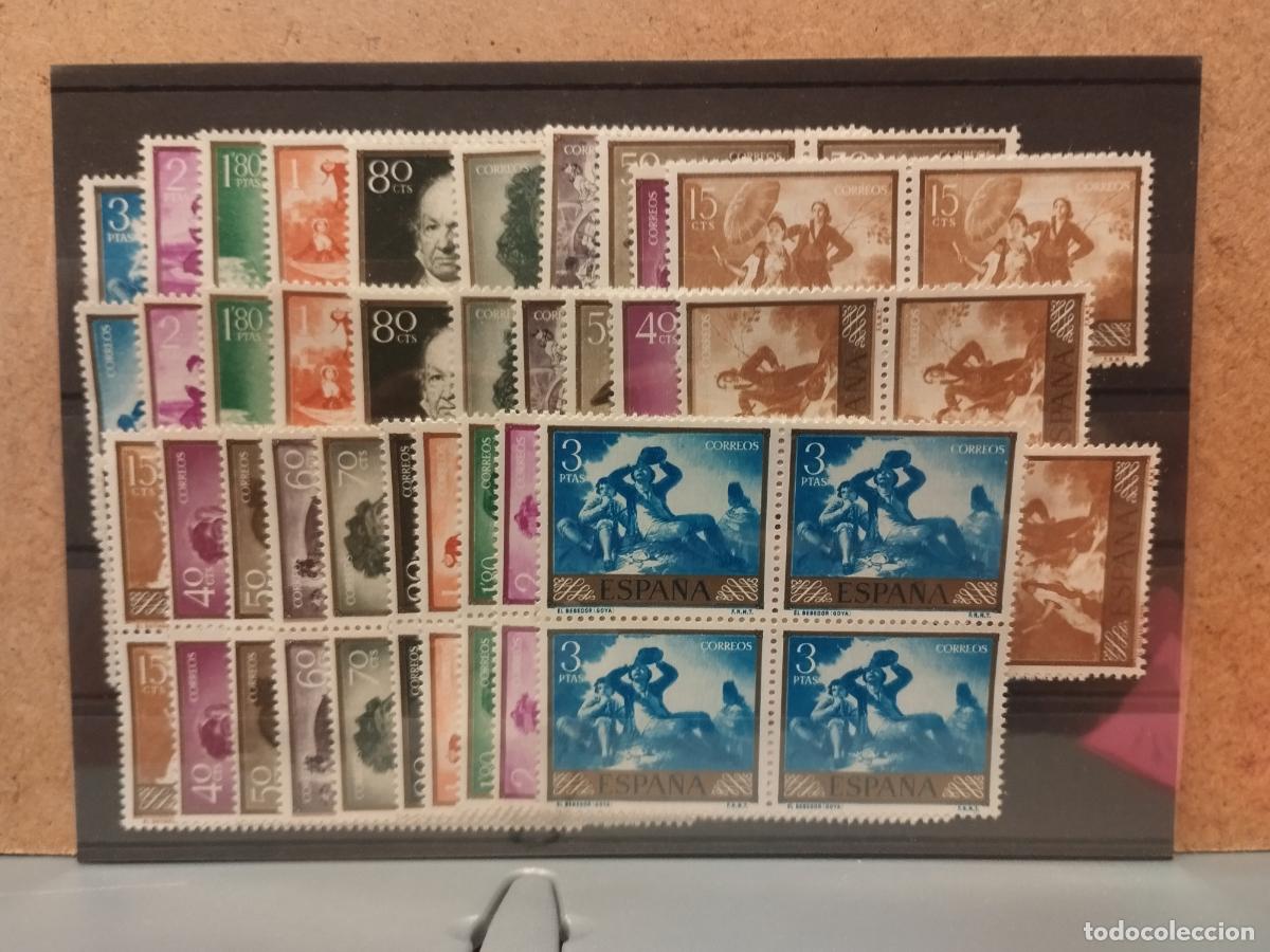 Stamps: JT - CONJUNTO DE 10 SERIES NUEVAS DE GOYA. EDIFIL 1210/19. HAY BLOQUE DE CUATRO