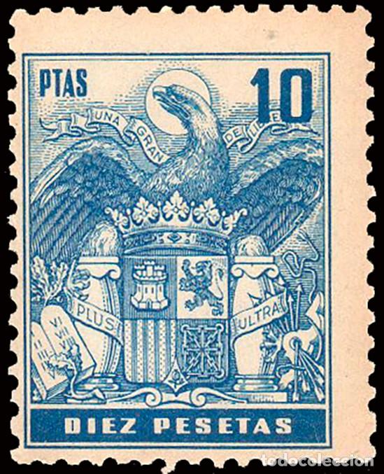Sellos: Espa&ntilde;a - Fiscales - P&oacute;lizas - Alemany ** 698 - 1959/69 - 10 Ptas.