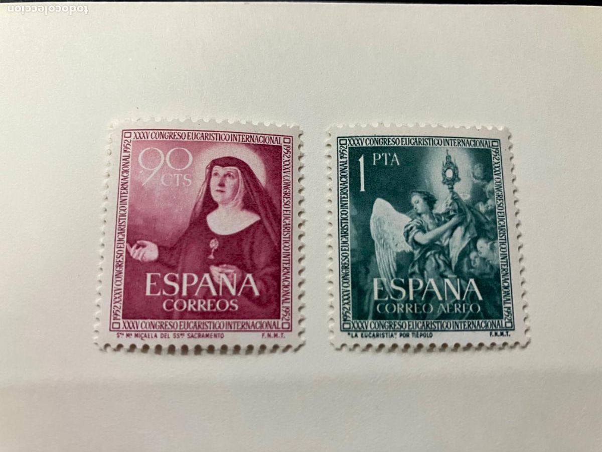 Sellos: Espa&ntilde;a - Sellos nuevos 1952 - XXXV Congreso Eucar&iacute;stico - Perfectos - Edifil 1116 1117
