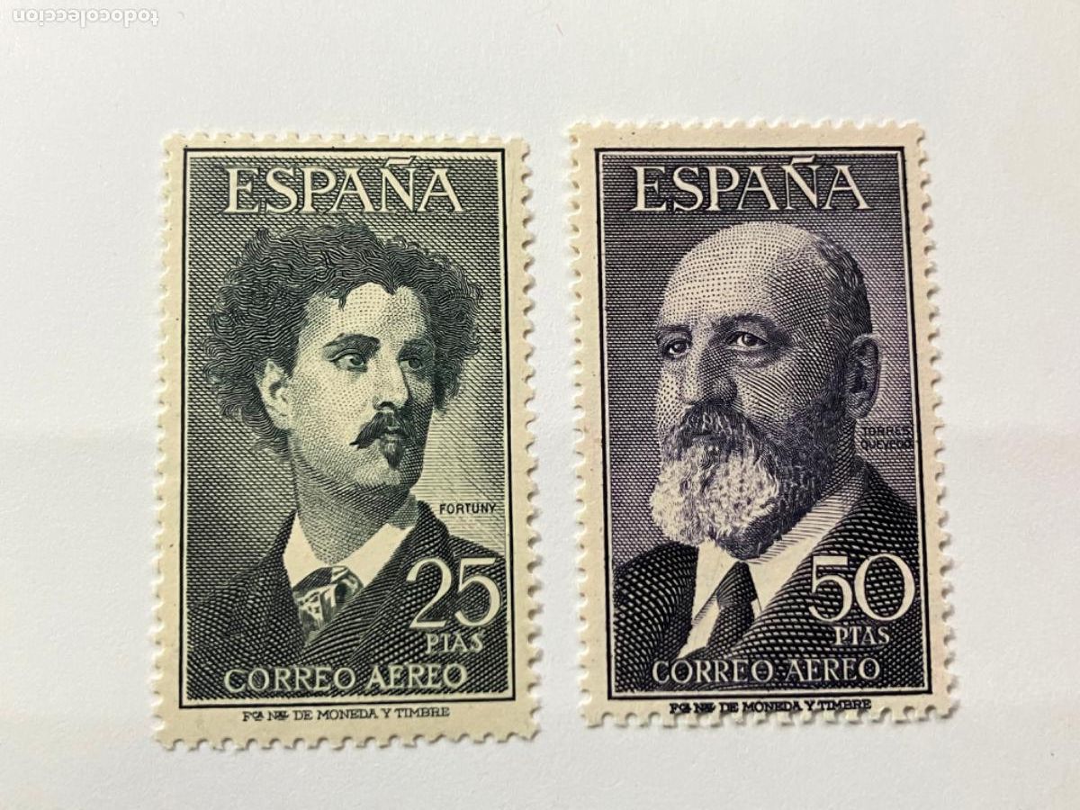 Sellos: Espa&ntilde;a - Sellos nuevos 1955 - Fortuny y Torres Quevedo - Perfectos - Edifil 1164 1165