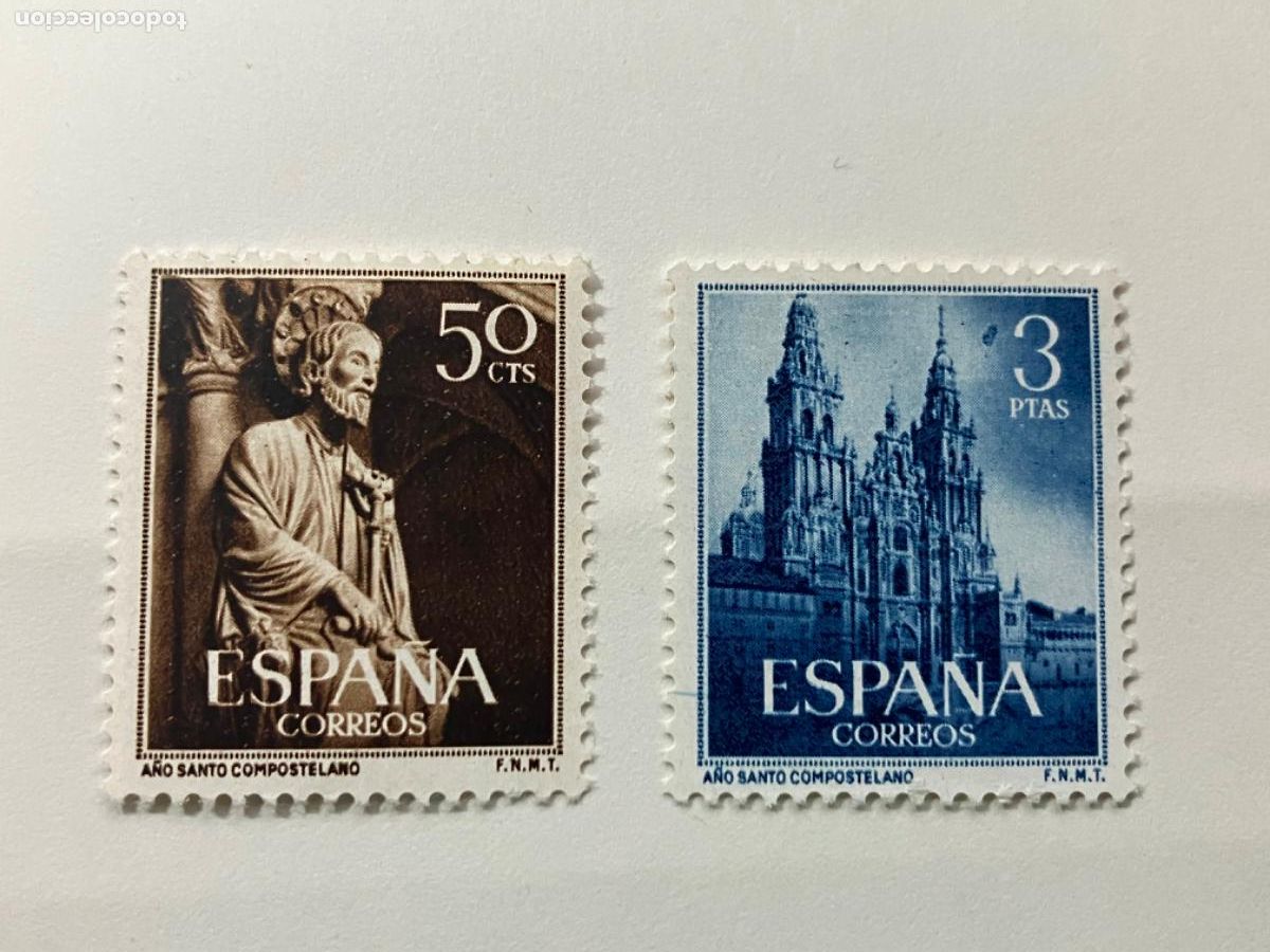 Sellos: Espa&ntilde;a - Sellos nuevos 1954 - A&ntilde;o Santo Compostelano - Perfectos - Edifil 1130 1131