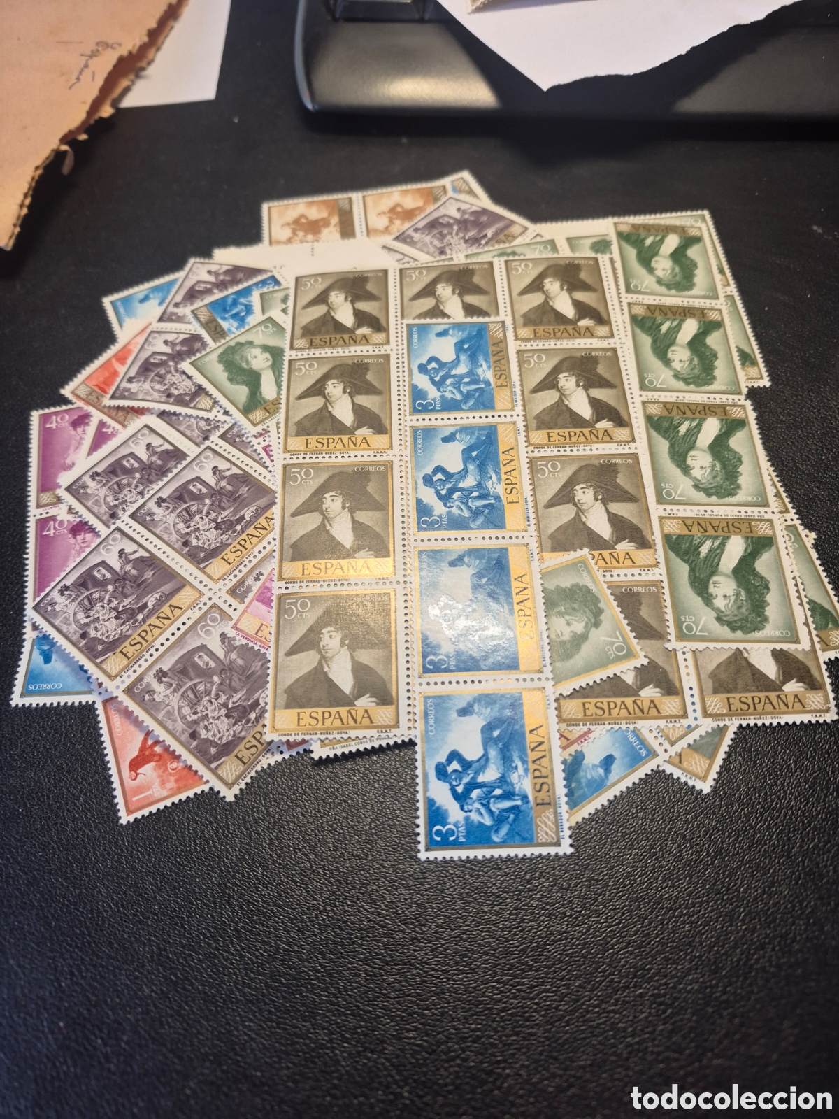 Selos: Lote sellos serie Goya 1958 edifil 1210/1219